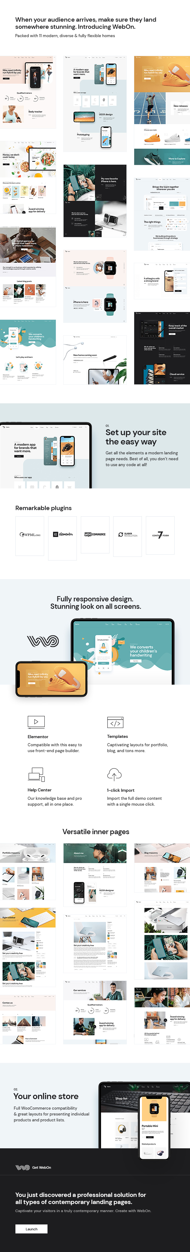 WebOn - Landing Page Theme - 2